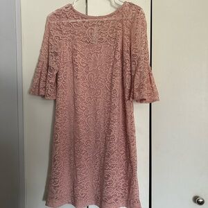 Macy’s Elegant Lace Pink Dress